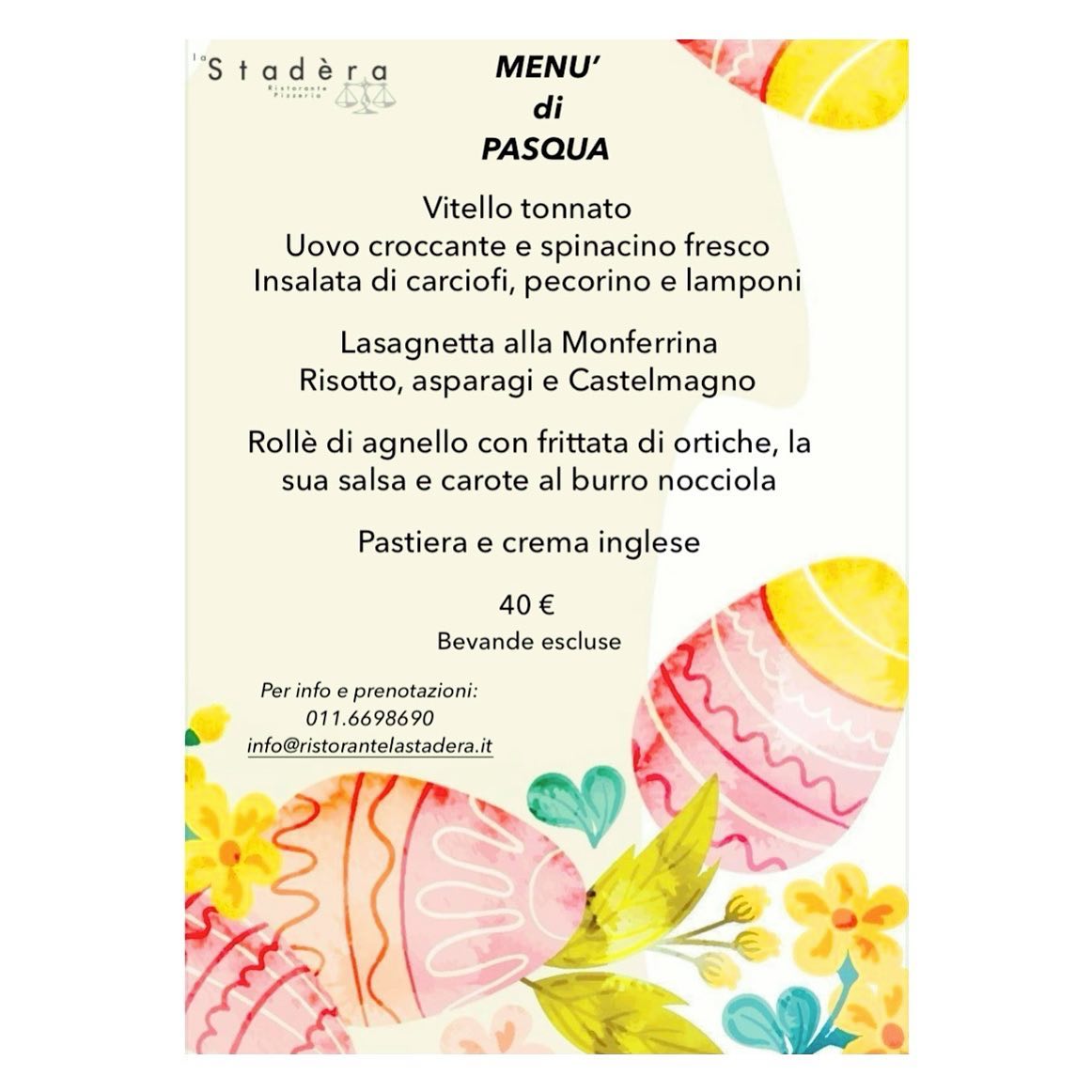 Menu di Pasqua